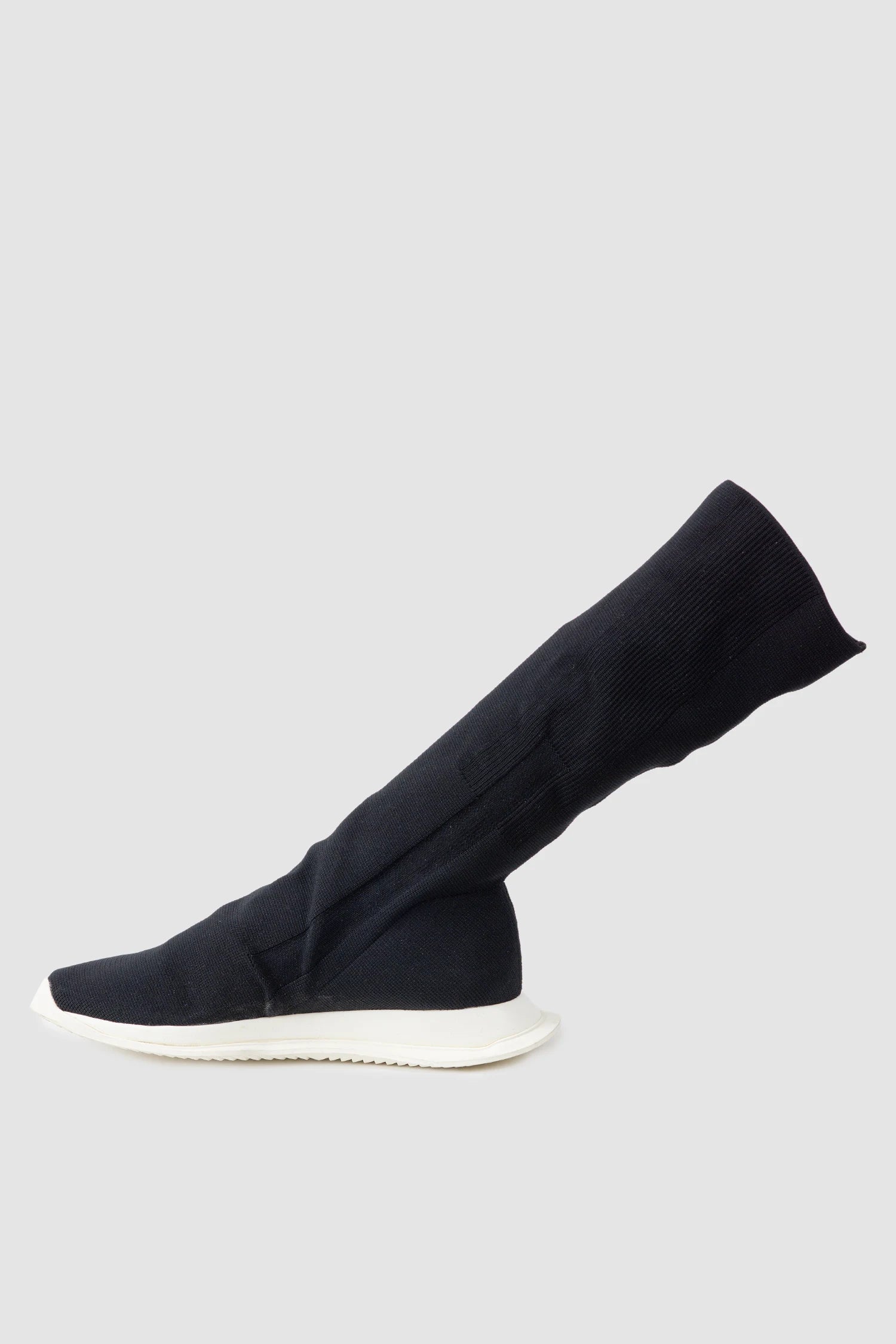 Rick Owens DRKSHDW - right Item inside view of men’s black Runner Stretch Sock Sneaker