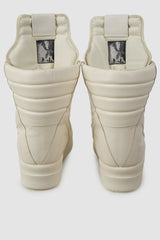 Rick Owens - Milk Mega Geobasket Sneakers FW24 "Porterville" - back view