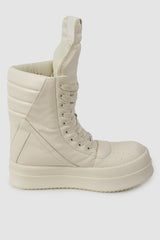 Rick Owens - Milk Mega Geobasket Sneakers FW24 "Porterville" - left inside view