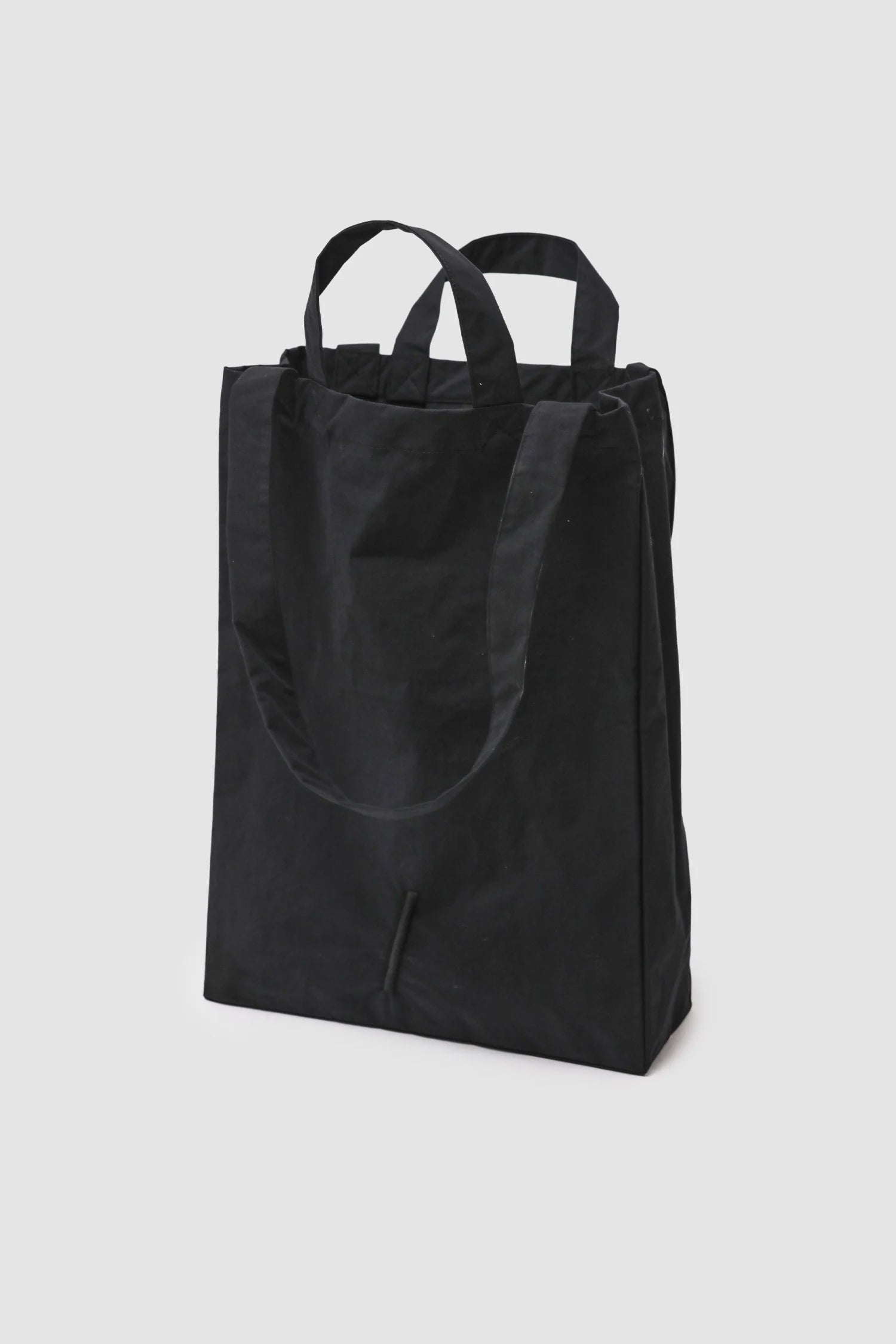 Thom Krom - Black Bonded Shopper Tote Bag BAG-M-1 item front side view