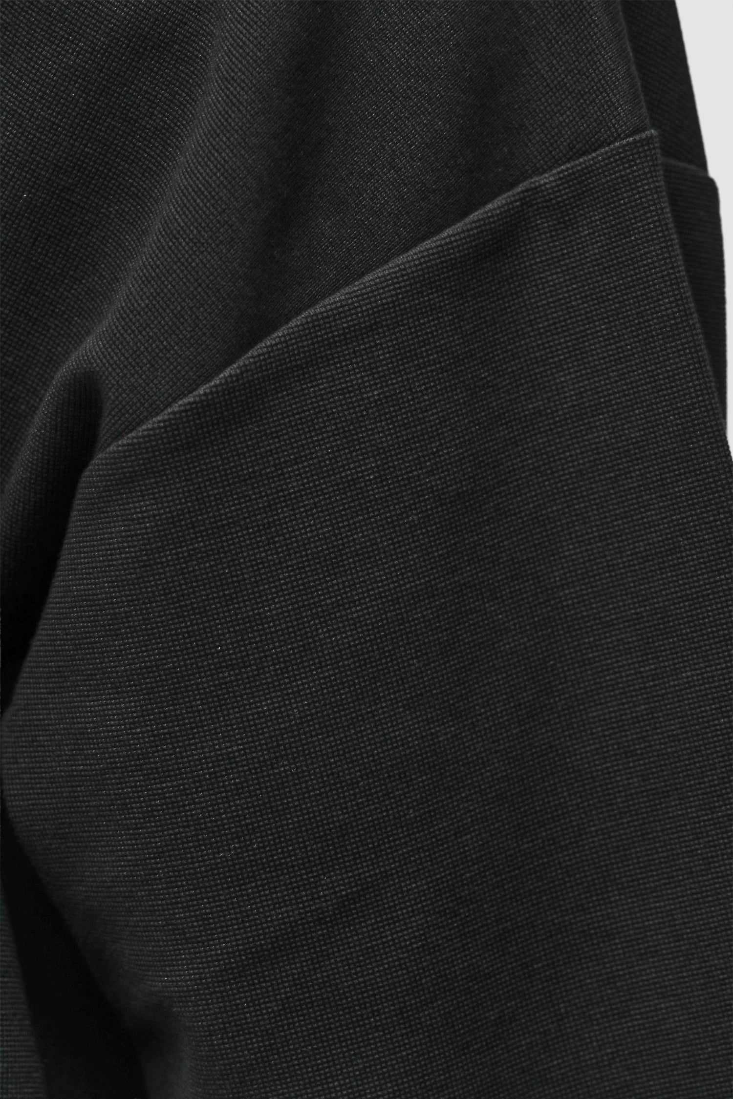 Thom Krom - Men’s Black Boxy Structured Cotton T-Shirt M-TS-1000 seam detail view