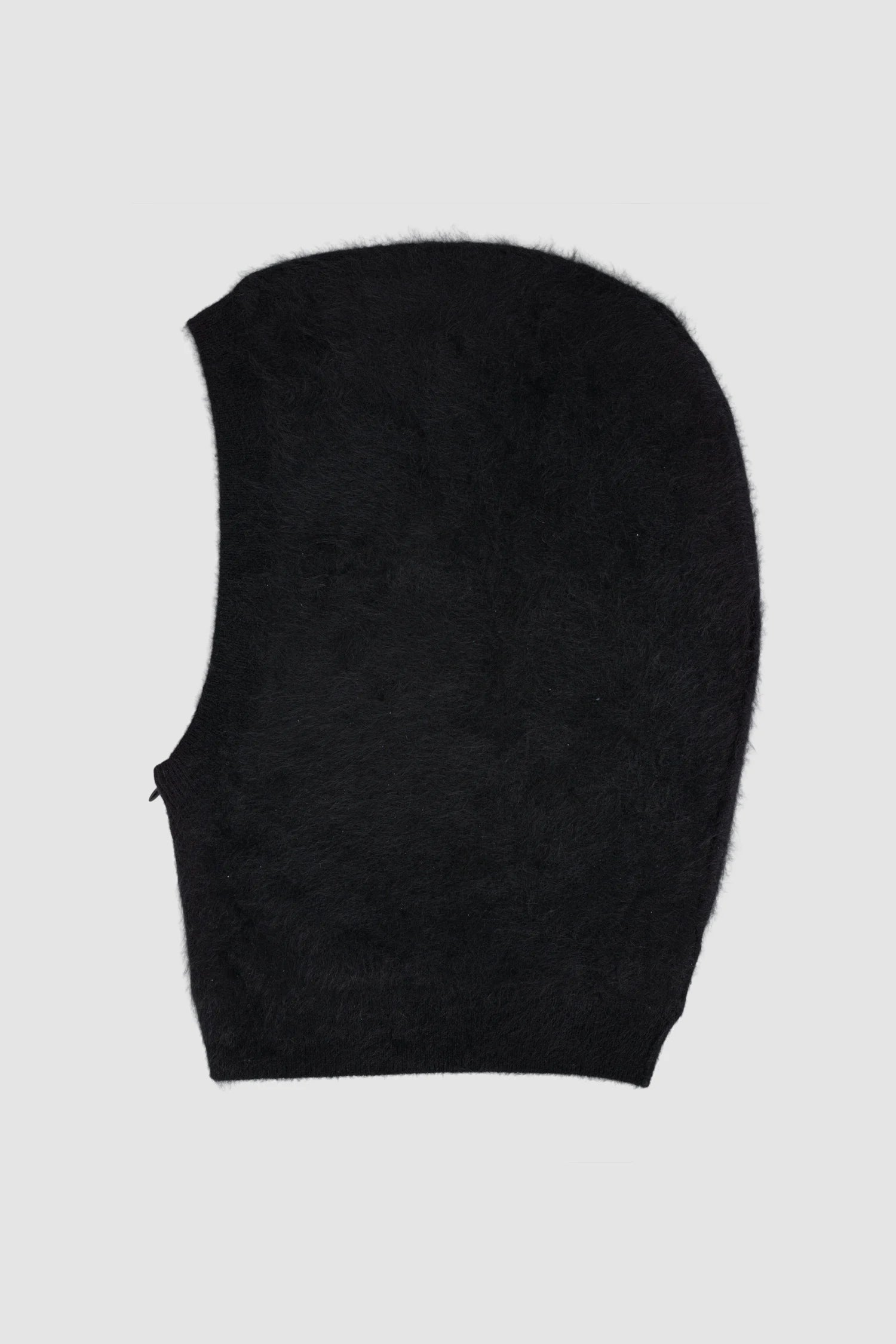 Thom Krom – Men's Black Cashmere Balaclava Zip Hood - item left view
