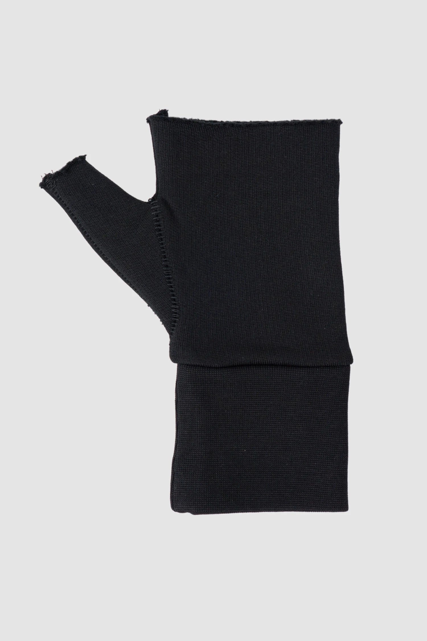 Thom Krom – Men's Black Cut Finger Cotton Gloves - item left inside view