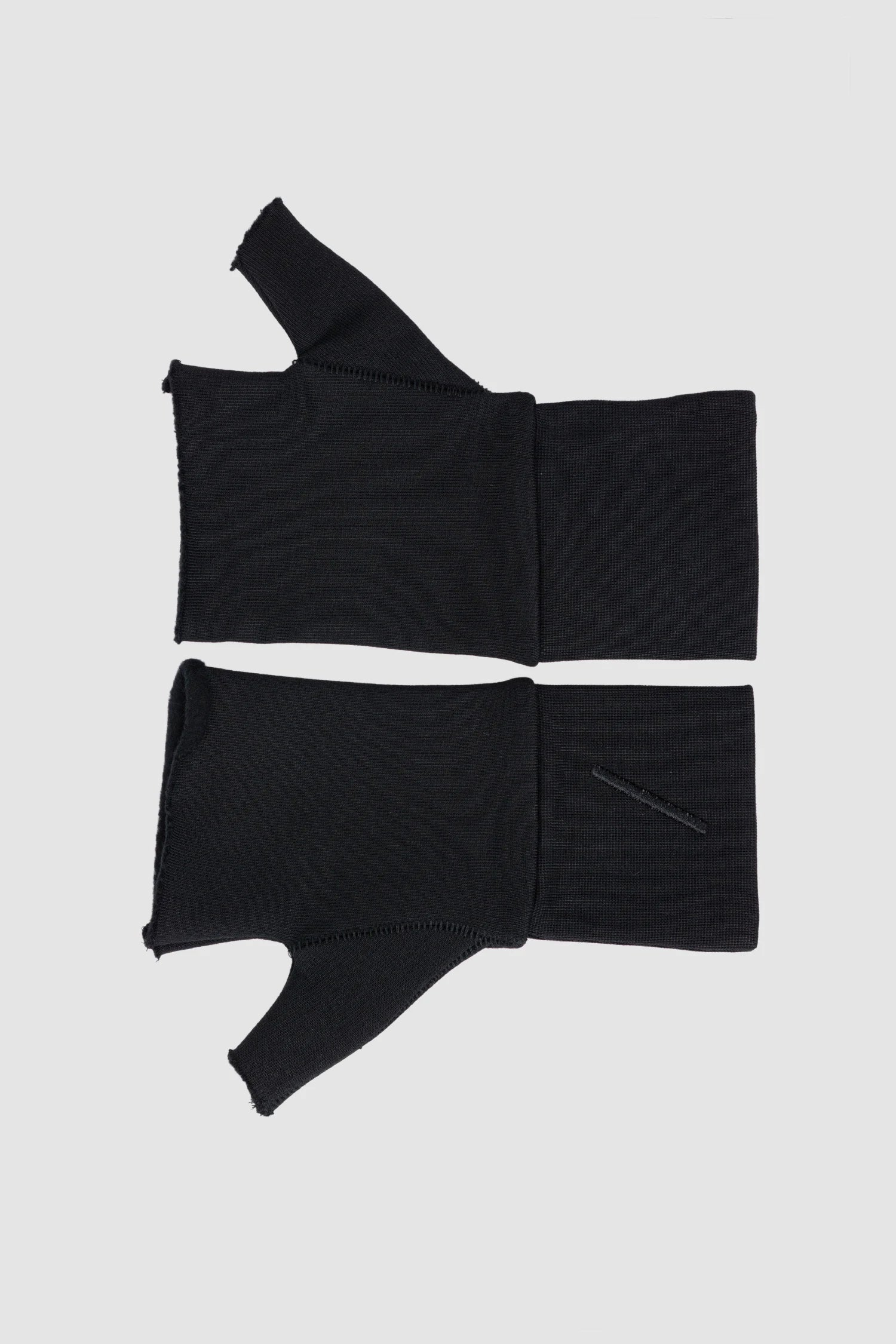 Thom Krom – Men's Black Cut Finger Cotton Gloves - pair ghost view