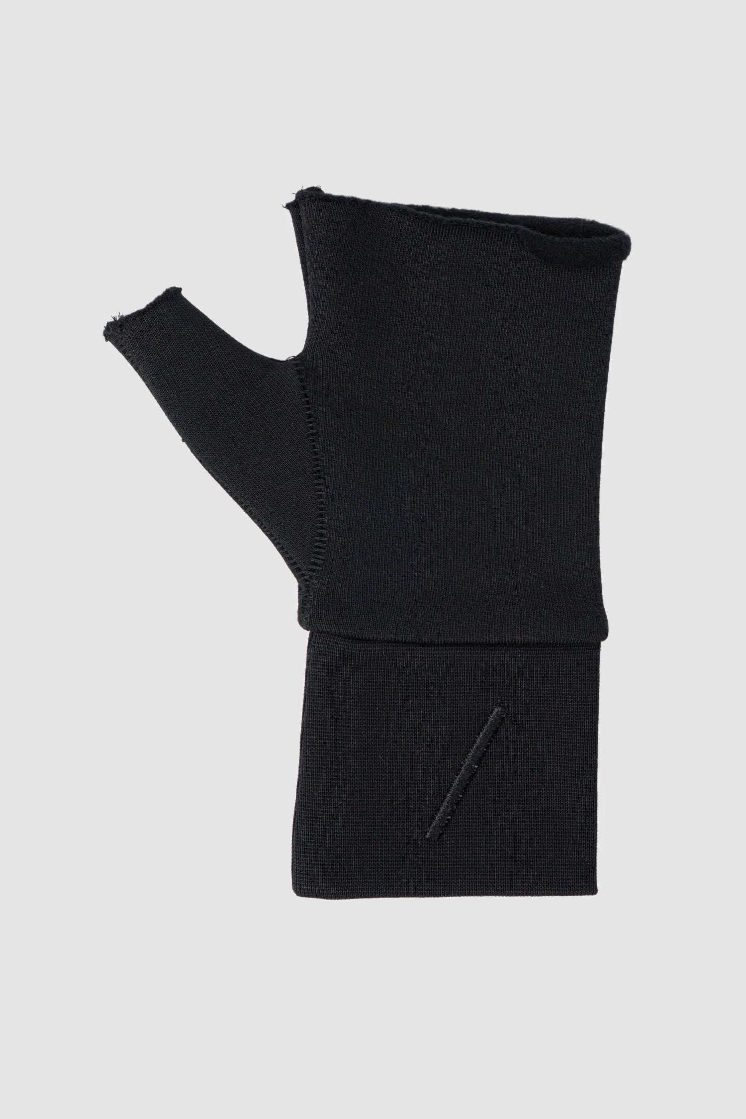 Thom Krom – Men's Black Cut Finger Cotton Gloves - item right outside view