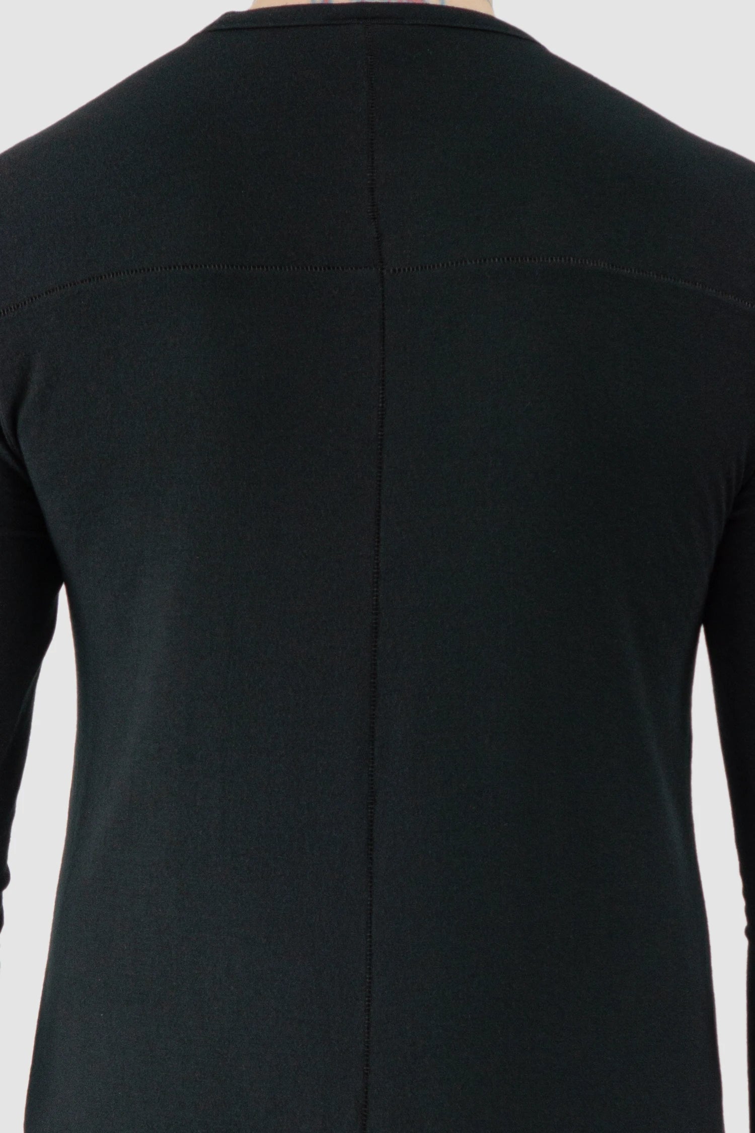 Thom Krom – Men's Black Modal Cashmere Long Sleeve - back detail view