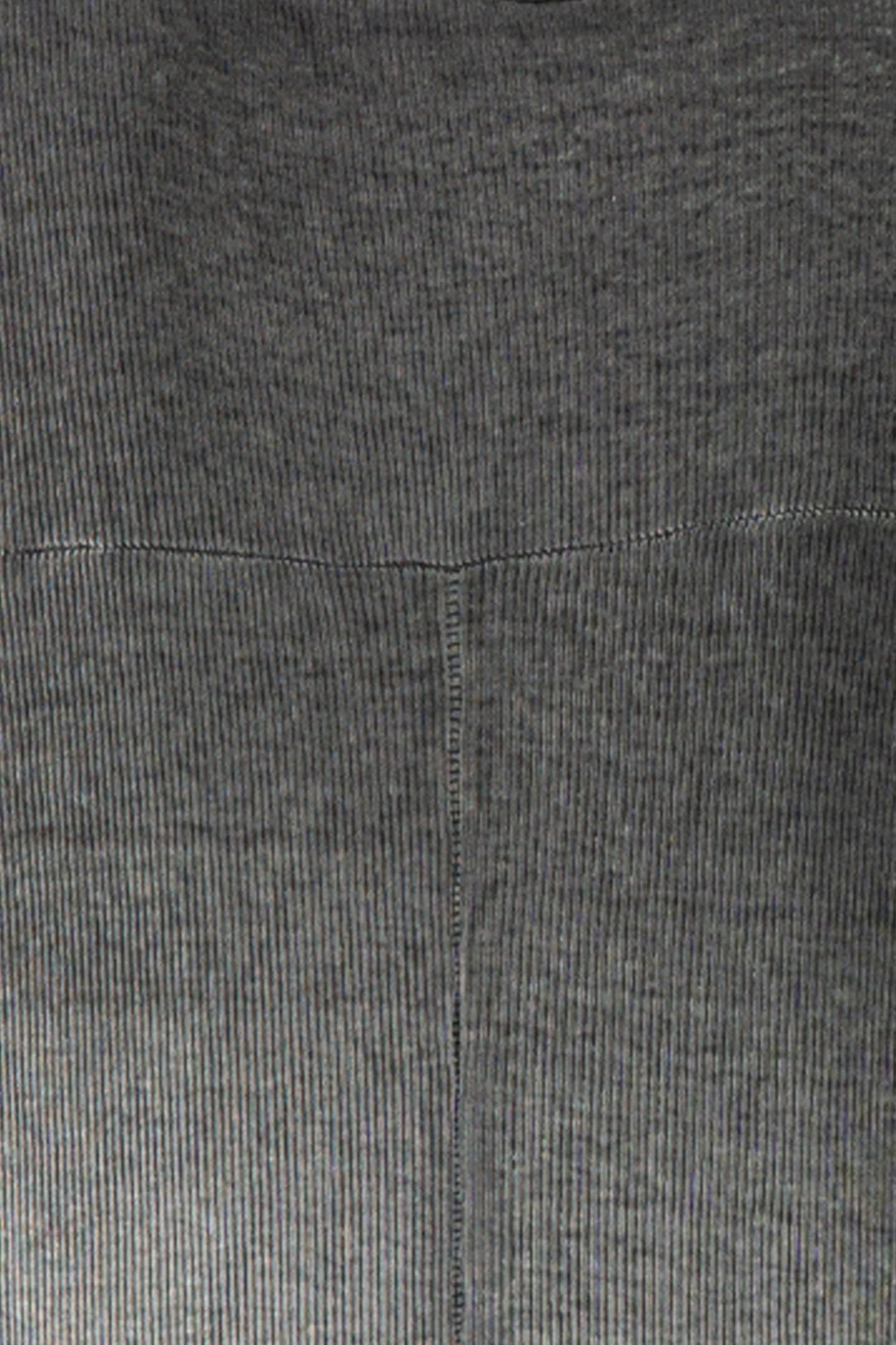 Thom Krom - Men’s Grey Object Dyed Cotton-Linen Rib Tank Top M-TS-947 back detail view