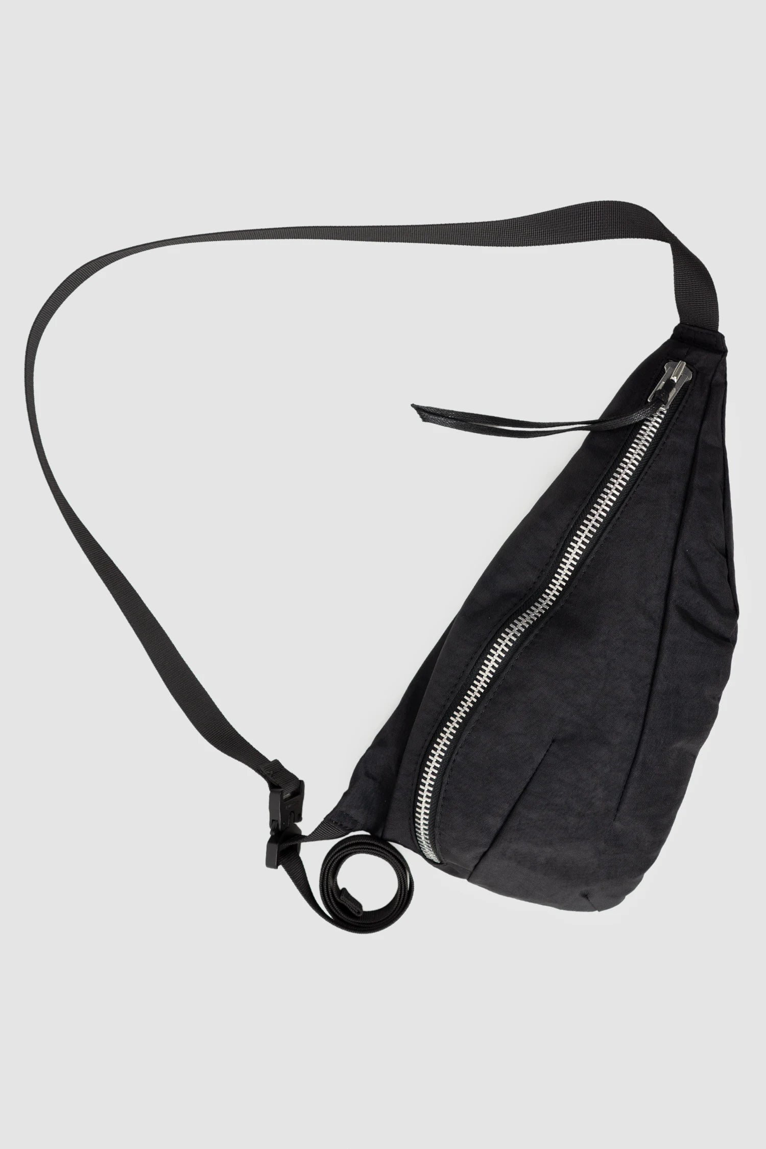 Werkschwarz - Item front view of men’s Black Cross Body Waist Bag Nylon 1