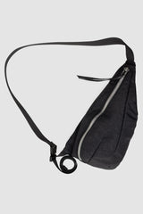 Werkschwarz - Item front view of men’s Black Cross Body Waist Bag Nylon 1